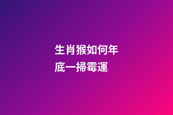 生肖猴如何年底一掃霉運