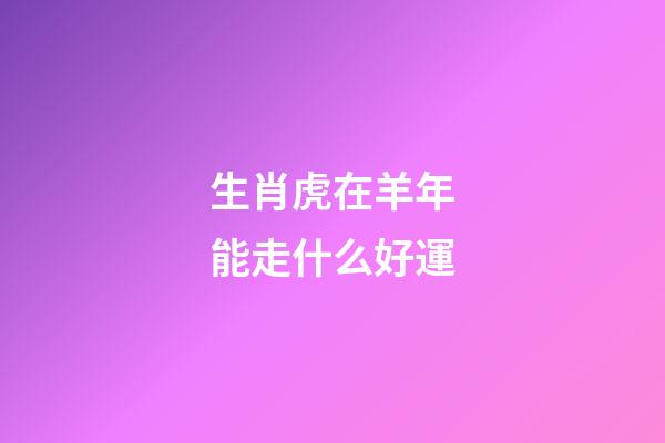 生肖虎在羊年能走什么好運