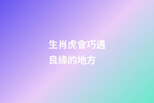 生肖虎會巧遇良緣的地方