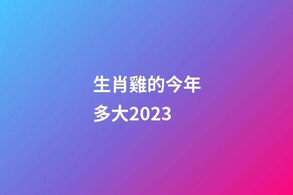 生肖雞的今年多大2023
