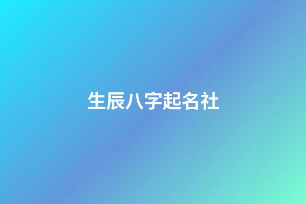 生辰八字起名社(生辰八字起名生辰八字取名字)-第1張-寶寶起名-玄機派