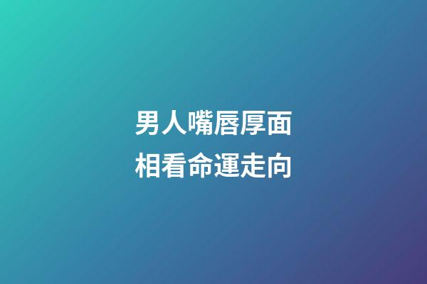 男人嘴唇厚面相看命運走向