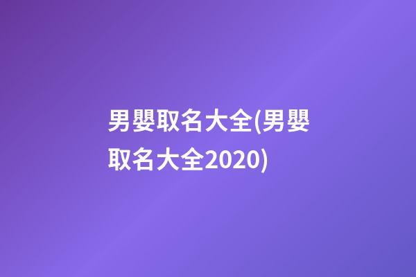 男嬰取名大全(男嬰取名大全2020)