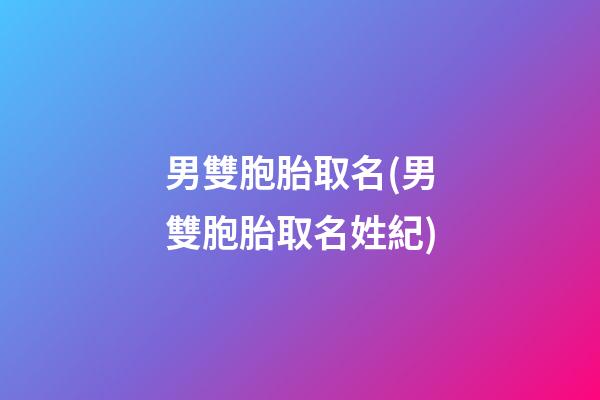男雙胞胎取名(男雙胞胎取名姓紀)