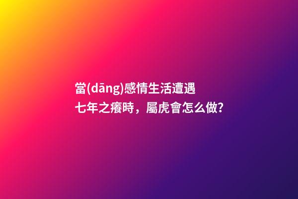 當(dāng)感情生活遭遇七年之癢時，屬虎會怎么做？