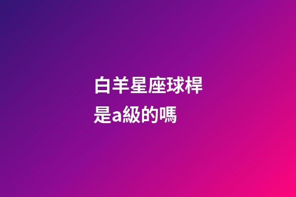 白羊星座球桿是a級的嗎
