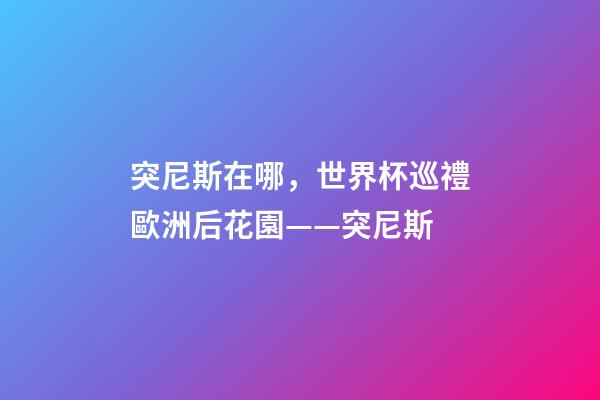 突尼斯在哪，世界杯巡禮歐洲后花園——突尼斯-第1張-觀點-玄機派