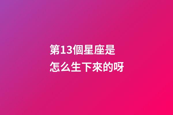 第13個星座是怎么生下來的呀-第1張-星座運勢-玄機派