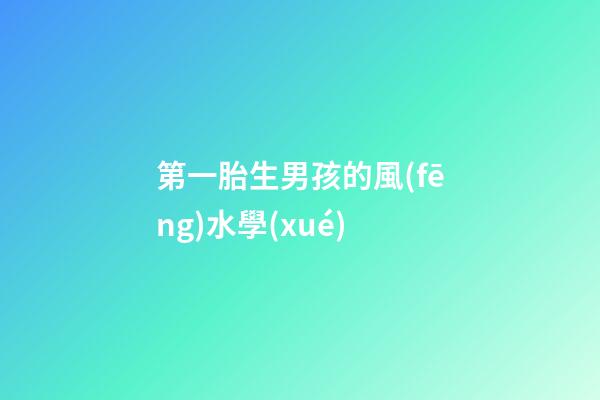 第一胎生男孩的風(fēng)水學(xué)