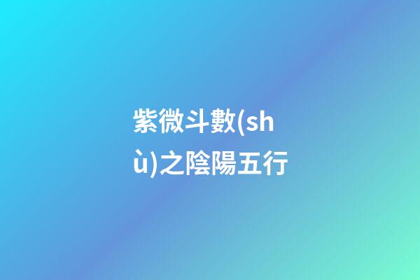 紫微斗數(shù)之陰陽五行