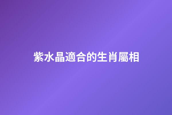 紫水晶適合的生肖屬相
