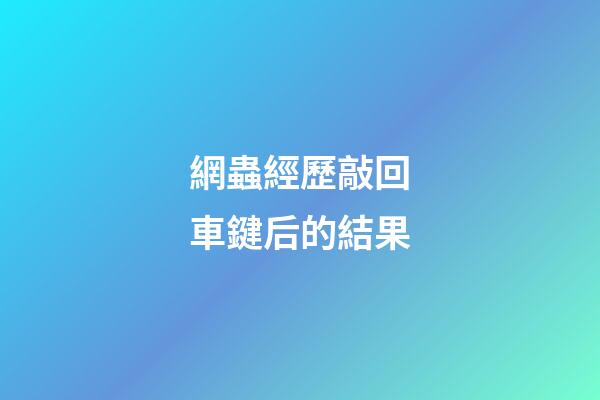 網蟲經歷敲回車鍵后的結果