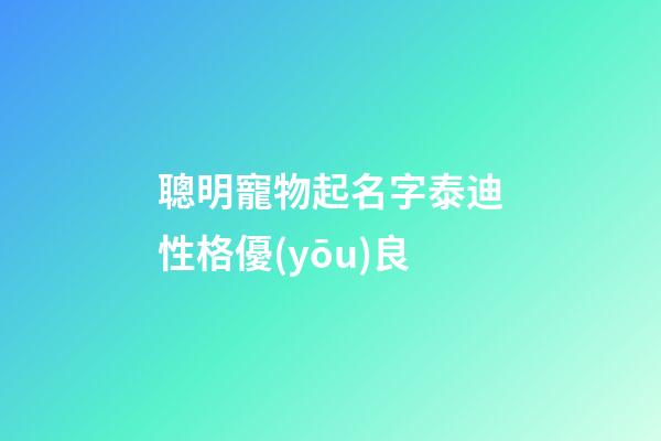 聰明寵物起名字泰迪性格優(yōu)良