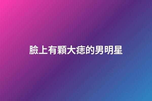 臉上有顆大痣的男明星
