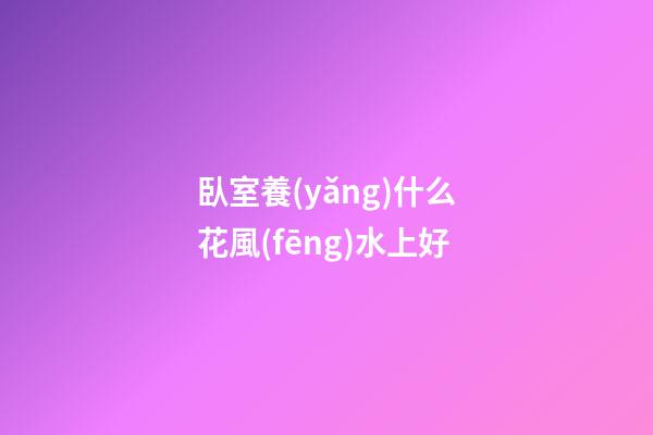 臥室養(yǎng)什么花風(fēng)水上好