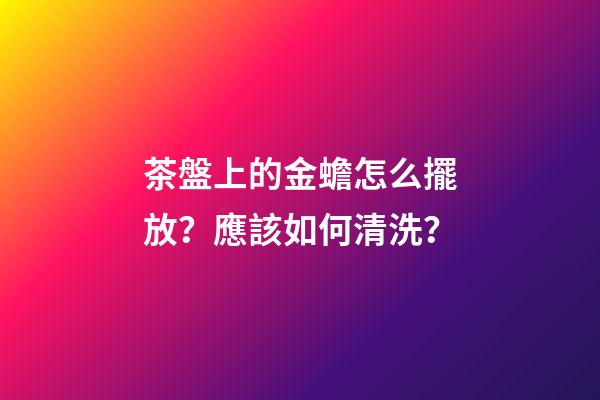 茶盤上的金蟾怎么擺放？應該如何清洗？