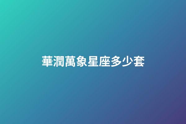 華潤萬象星座多少套