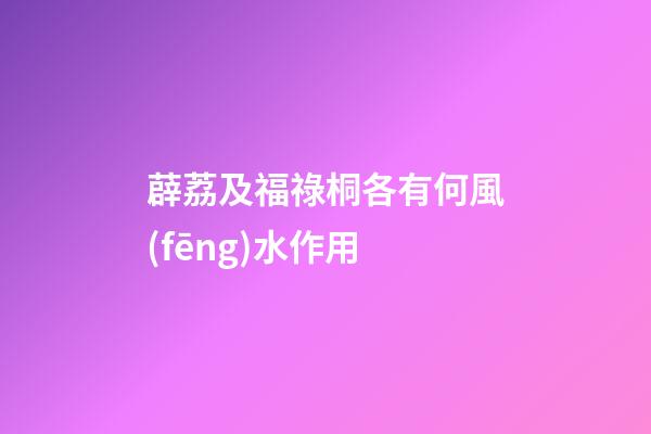 薜荔及福祿桐各有何風(fēng)水作用?