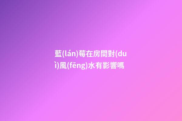 藍(lán)莓在房間對(duì)風(fēng)水有影響嗎