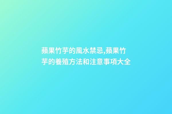 蘋果竹芋的風水禁忌,蘋果竹芋的養殖方法和注意事項大全