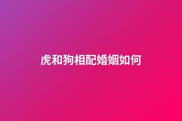 虎和狗相配婚姻如何（狗和虎在一起對誰不利）-第1張-星座運勢-玄機派