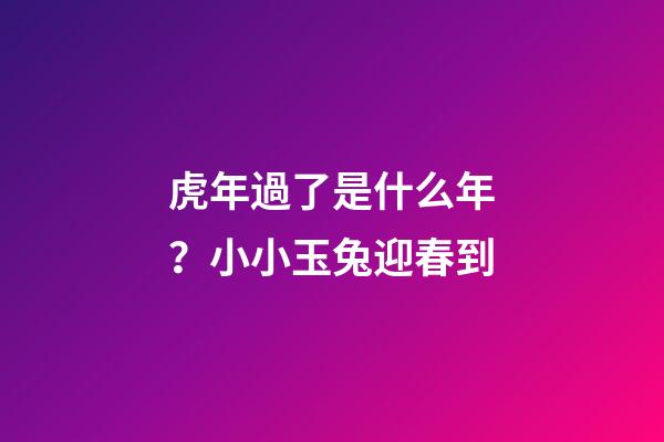 虎年過了是什么年？小小玉兔迎春到
