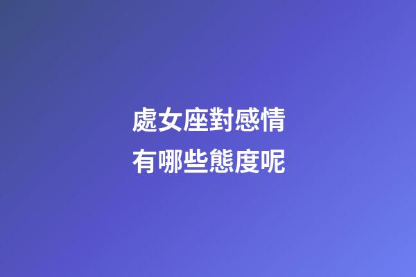 處女座對感情有哪些態度呢-第1張-星座運勢-玄機派