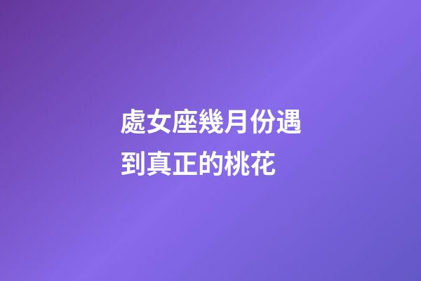處女座幾月份遇到真正的桃花-第1張-星座運勢-玄機派