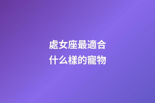 處女座最適合什么樣的寵物-第1張-星座運勢-玄機派