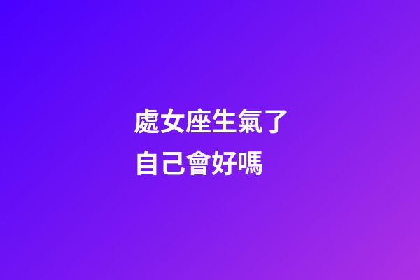 處女座生氣了自己會好嗎-第1張-星座運勢-玄機派