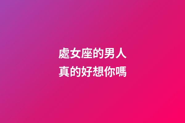 處女座的男人真的好想你嗎-第1張-星座運(yùn)勢(shì)-玄機(jī)派