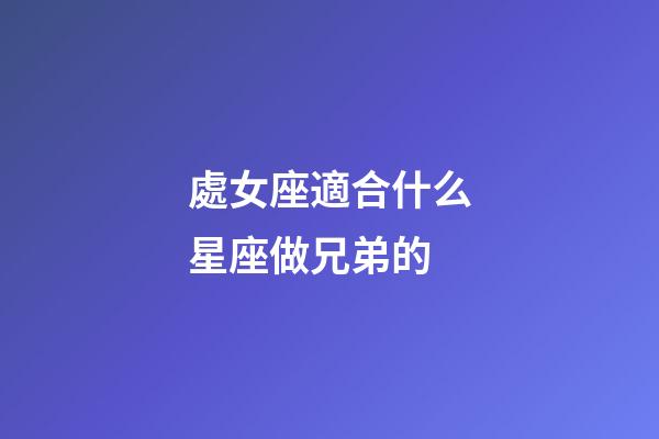 處女座適合什么星座做兄弟的-第1張-星座運(yùn)勢-玄機(jī)派