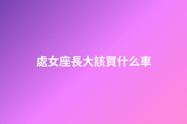 處女座長大該買什么車-第1張-星座運勢-玄機派