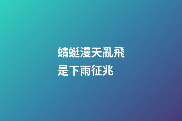 蜻蜓漫天亂飛是下雨征兆