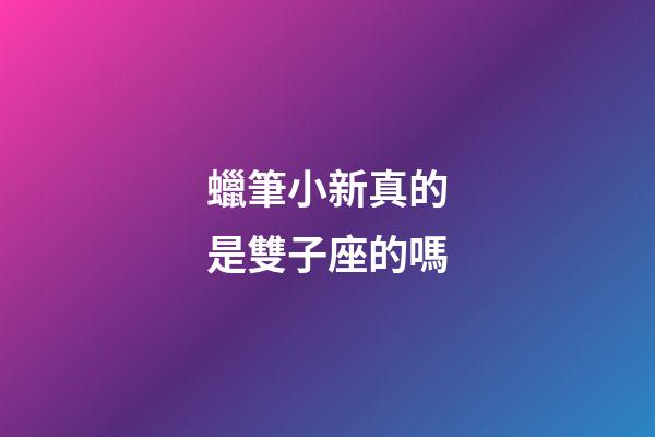 蠟筆小新真的是雙子座的嗎-第1張-星座運勢-玄機派