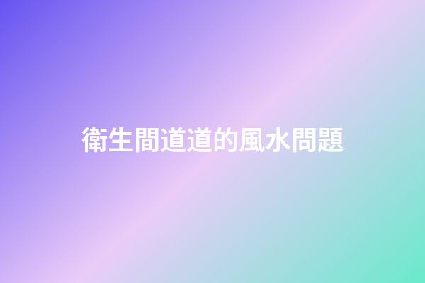 衛生間道道的風水問題