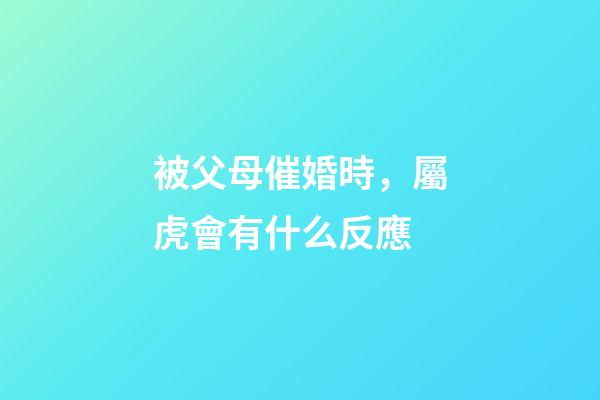 被父母催婚時，屬虎會有什么反應