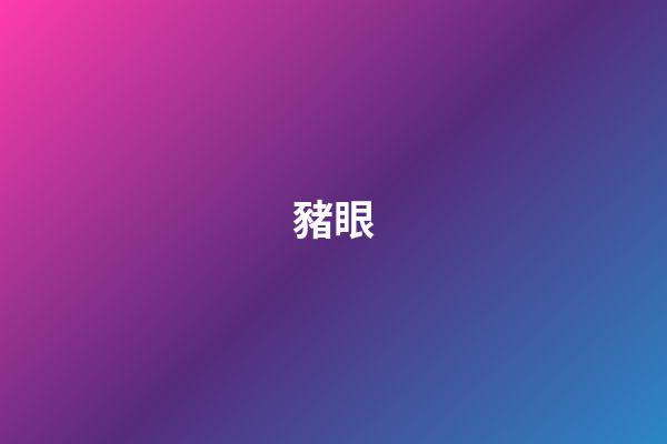 豬眼