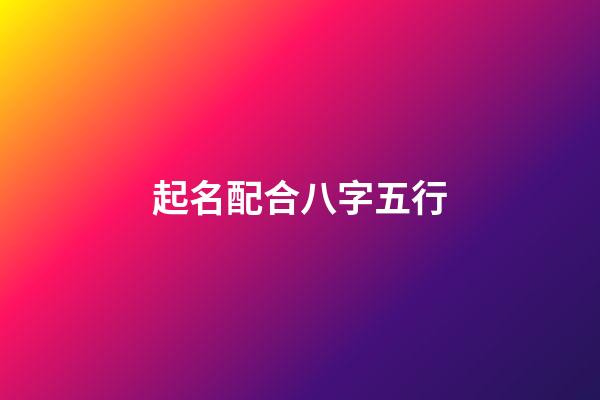 起名配合八字五行