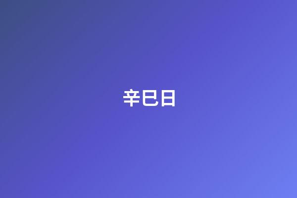 辛巳日