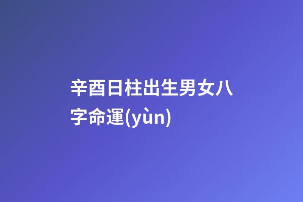 辛酉日柱出生男女八字命運(yùn)