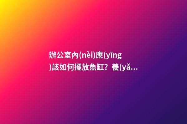 辦公室內(nèi)應(yīng)該如何擺放魚缸？養(yǎng)殖風(fēng)水魚？