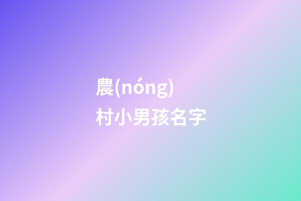 農(nóng)村小男孩名字(農(nóng)村男孩子名字)-第1張-男孩起名-玄機(jī)派