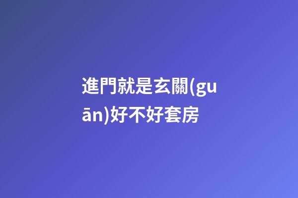 進門就是玄關(guān)好不好套房