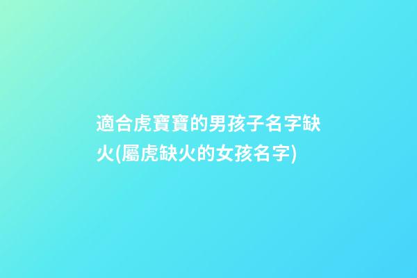 適合虎寶寶的男孩子名字缺火(屬虎缺火的女孩名字)