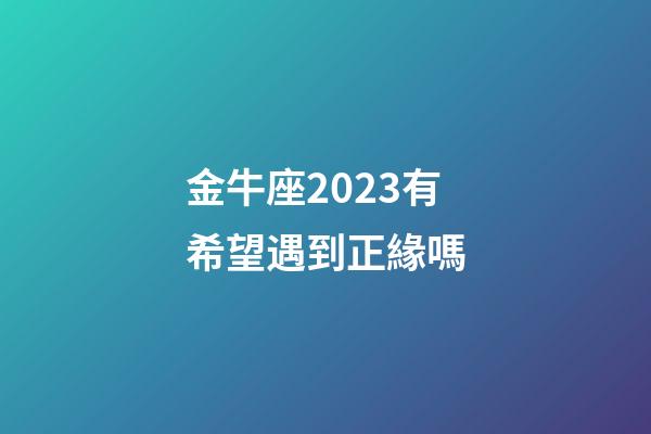 金牛座2023有希望遇到正緣嗎-第1張-星座運勢-玄機派