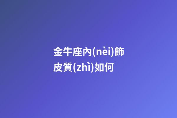 金牛座內(nèi)飾皮質(zhì)如何