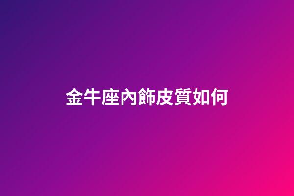 金牛座內飾皮質如何