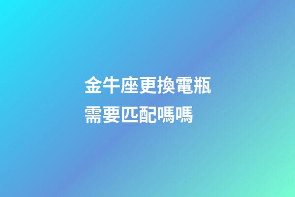 金牛座更換電瓶需要匹配嗎嗎