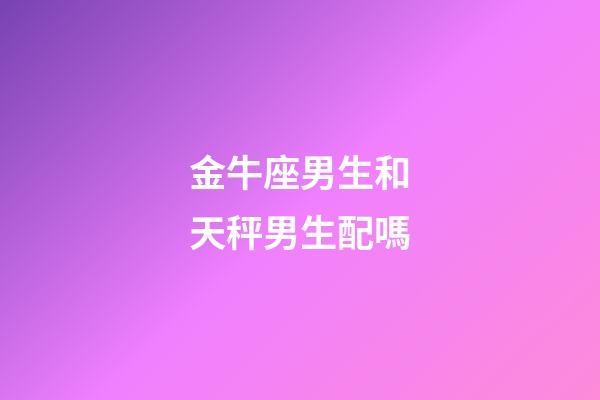 金牛座男生和天秤男生配嗎-第1張-星座運勢-玄機(jī)派
